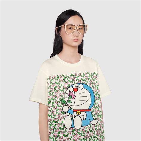 gucci x doraemon t-shirt|cartoon characters wearing gucci.